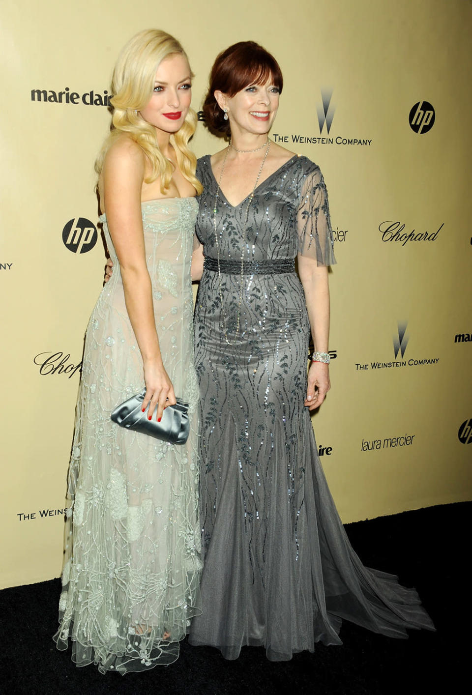 (L-R) Francesca Eastwood and Frances Fisher and attend The Weinstein Company's 2013 Golden Globes After Party held at The Old Trader Vic's in The Beverly Hilton Hotel on January 13, 2013 in Beverly Hills, California.