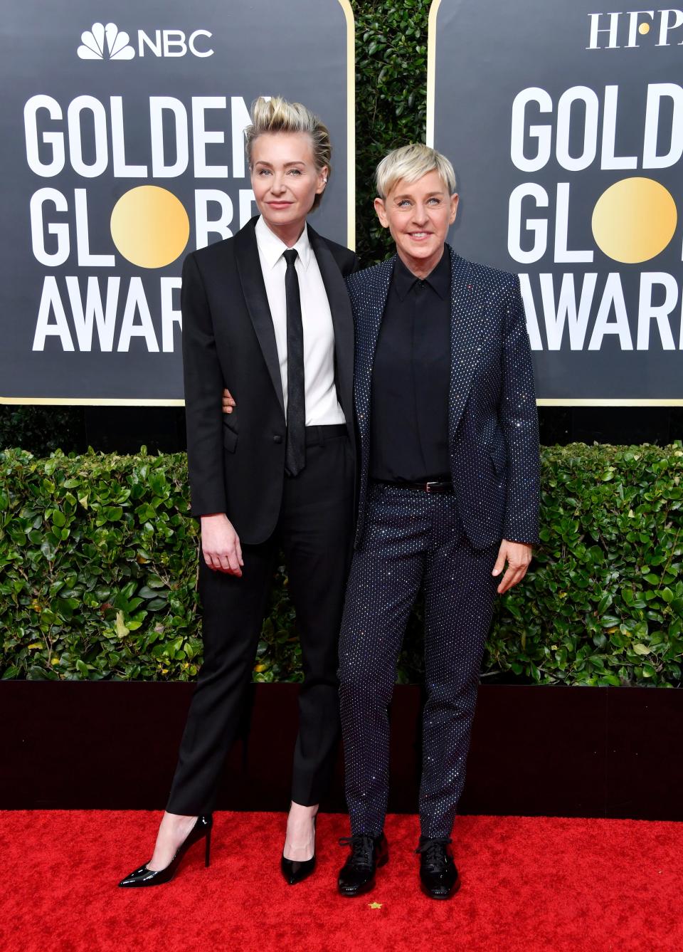 Portia de Rossi and Ellen DeGeneres golden globes