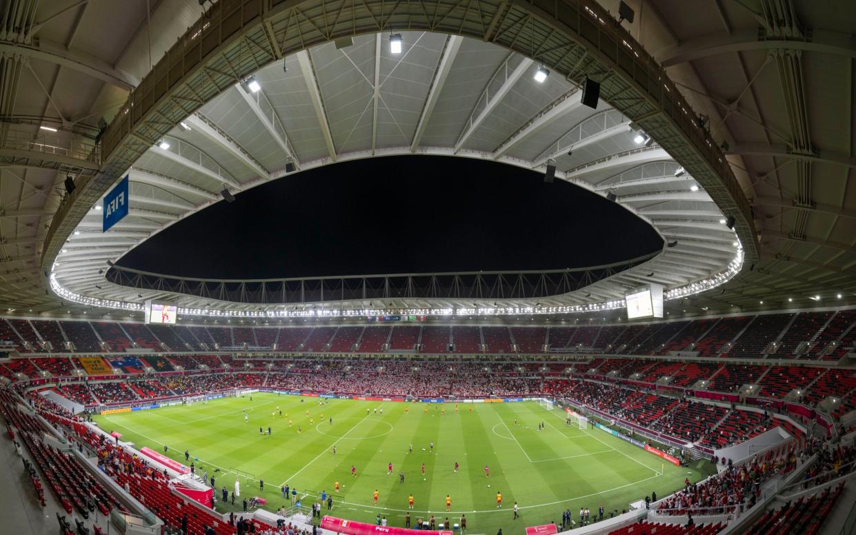 One of Doha's several playing venues, the  Ahmad bin Ali Stadium, seen in 2022