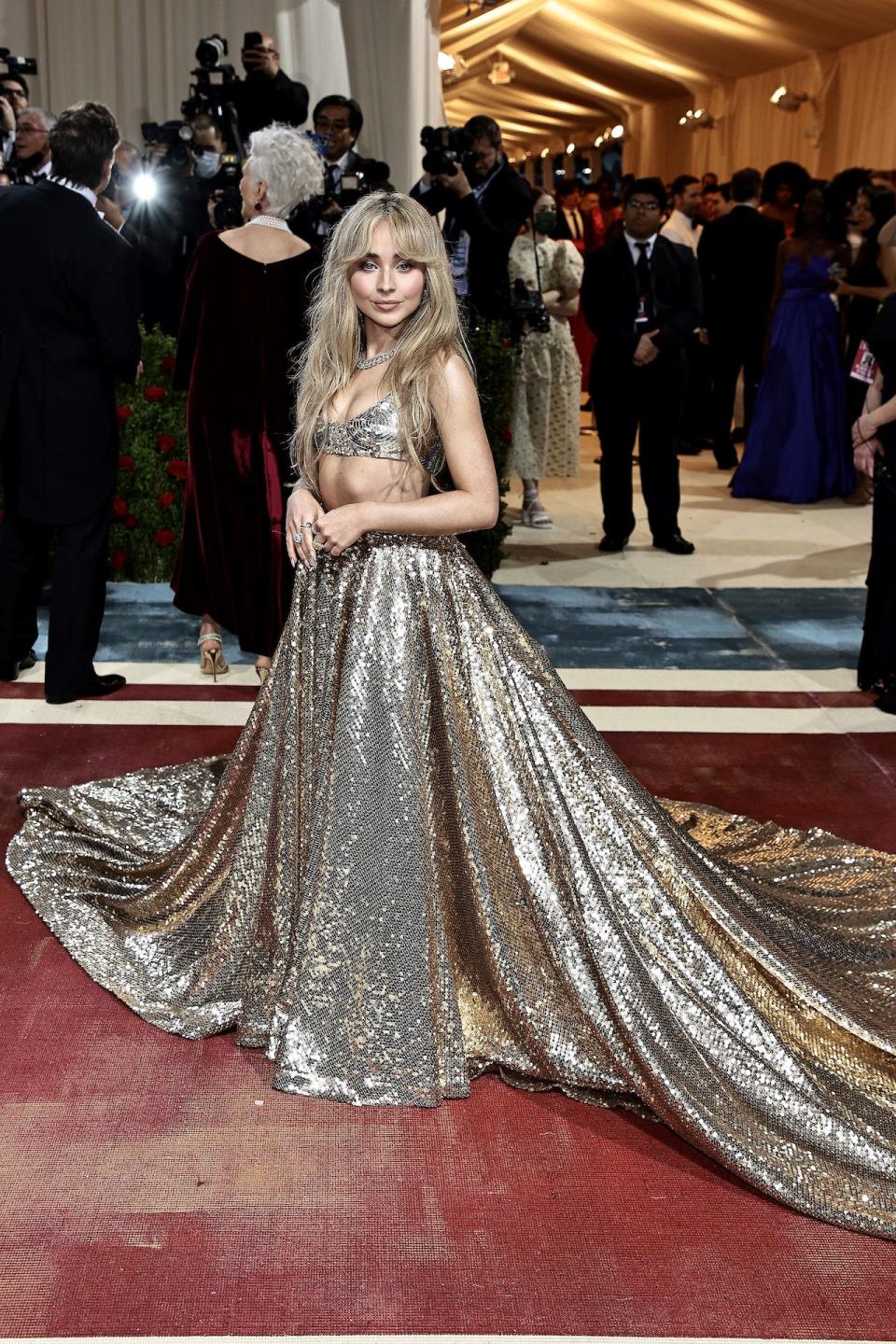 Sabrina Carpenter attends The 2022 Met Gala Celebrating "In America: An Anthology of Fashion" at The Metropolitan Museum of Art on May 2, 2022.
