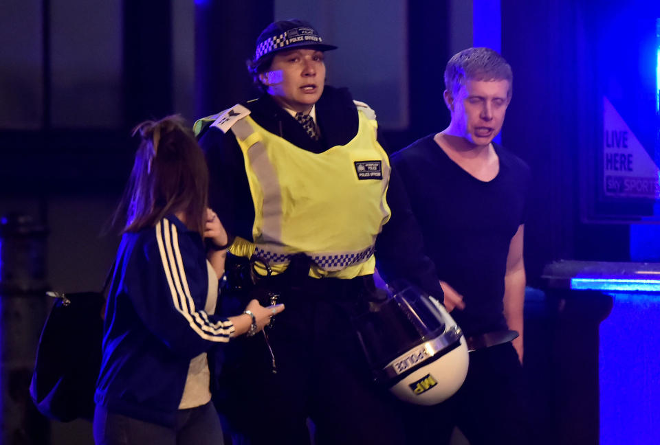 <p>Police attend to an incident on London Bridge in London, Britain, June 3, 2017. (Reuters/Hannah McKay) </p>