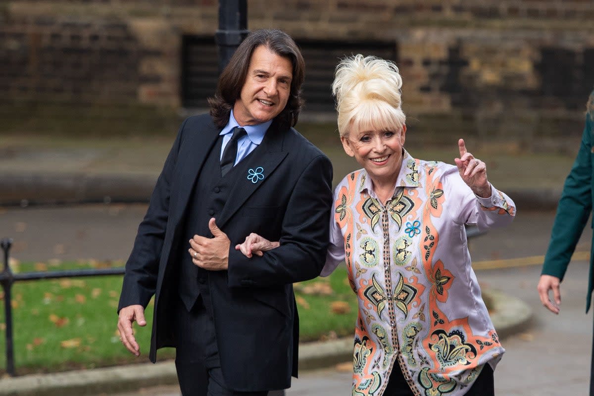 Dame Barbara Windsor and her husband Scott Mitchell delivered an Alzheimer’s Society open letter to 10 Downing Street (Dominic Lipinski/PA) (PA Archive)