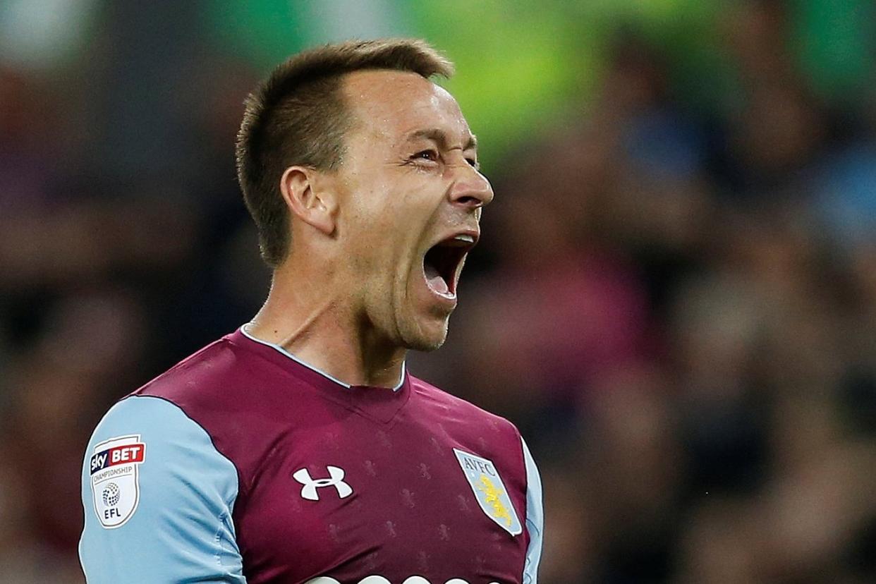 Promotion push: John Terry and his Villa team-mates head to Wembley on Saturday: REUTERS