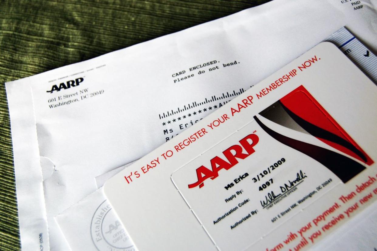 aarp card and envelope