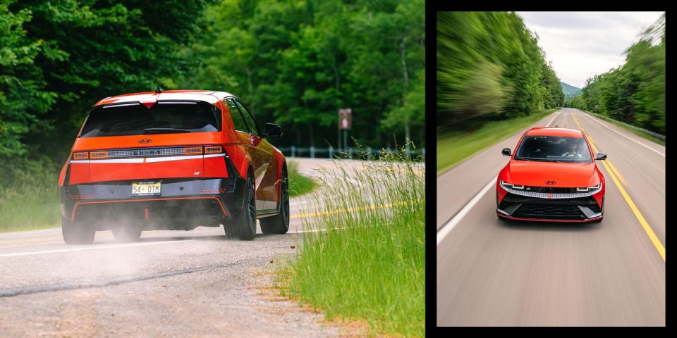 two cars on a road