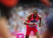 LONDON, ENGLAND - AUGUST 06: Moise Joseph of Haiti competes in the Men's 800m heat on Day 10 of the London 2012 Olympic Games at the Olympic Stadium on August 6, 2012 in London, England. (Photo by Stu Forster/Getty Images)