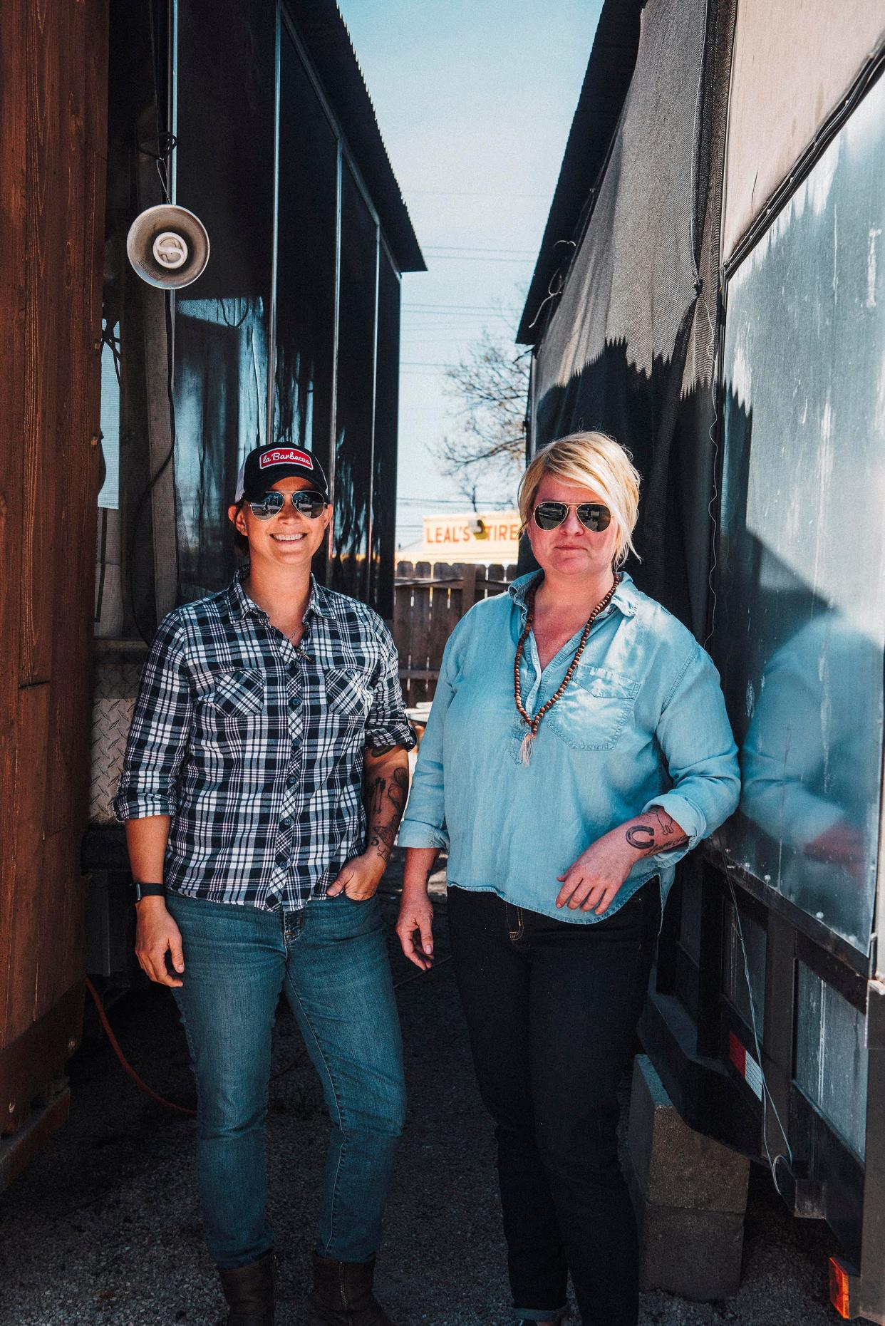 LeAnn Mueller, right, who started La Barbecue with her wife, Alison Clem, in 2012, has died at the age of 51.