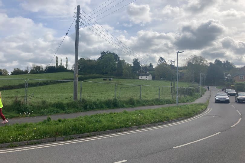 Proposed site of 71 homes on Burges Lane in Wiveliscombe