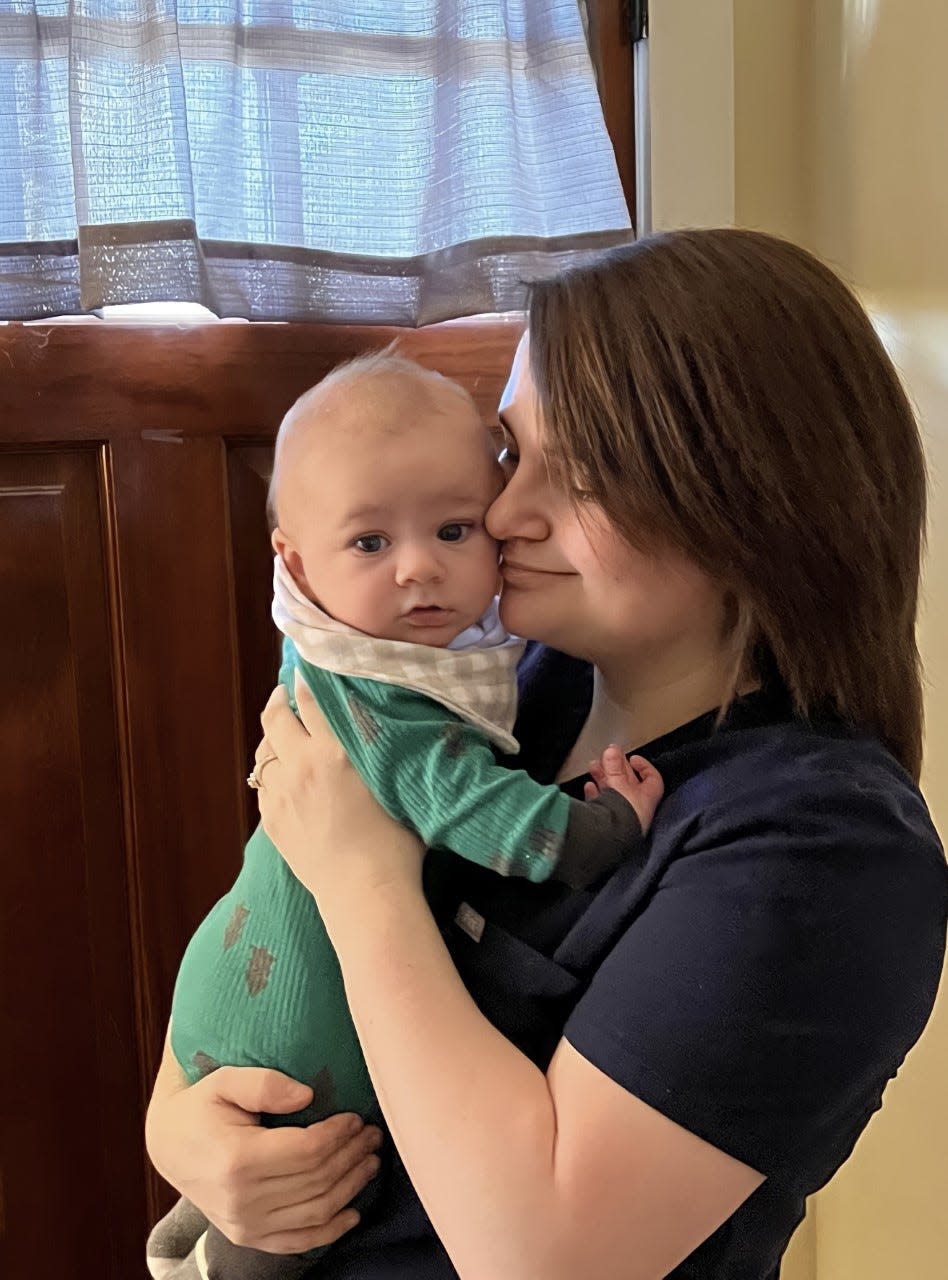 “I've never really thought, as a new mom, I would be worrying about not being able to feed my baby,” says Alabama mom Ashlyn Hensley, with her 4-month-old son, Jaxon.
