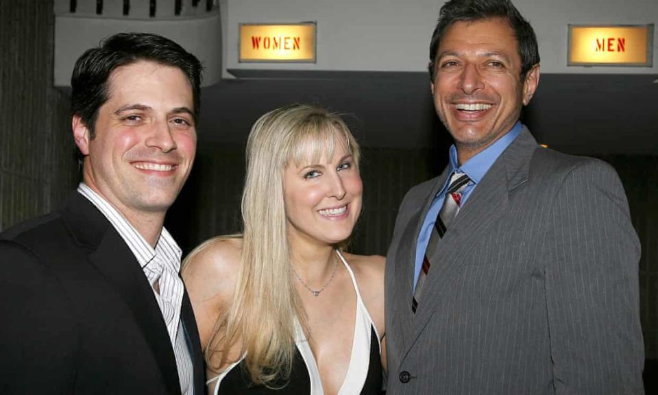 A younger Nick Guthe with wife Heidi Ferrer and actor Jeff Goldblum. Source: Shutterstock