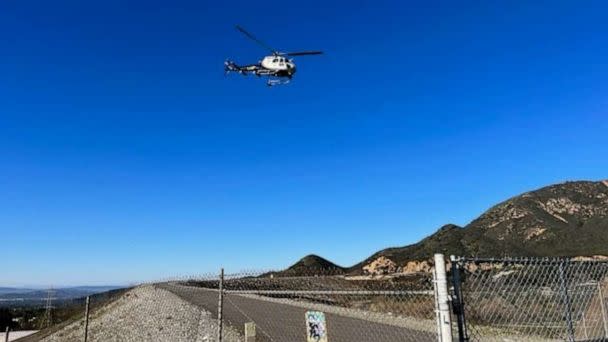 PHOTO: The San Bernardino County Sheriff's Department released an image of the search effort for Julian Sands on Jan. 25, 2023. (San Bernardino County Sheriff's Department)