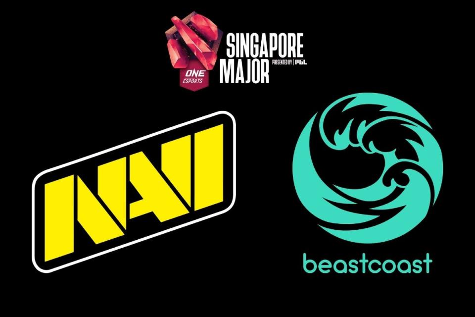 (Illustration: Yahoo Esports, Logos: ONE Esports, Natus Vincere, Beastcoast)