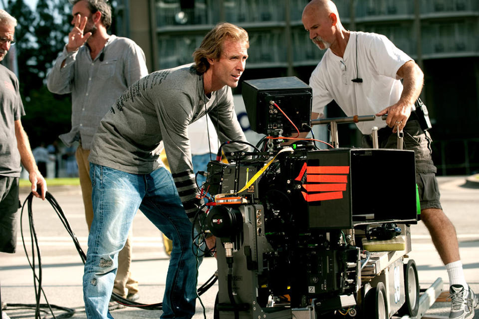 Michael Bay on the set of &#34;Transformers: Dark of the Moon&#34;