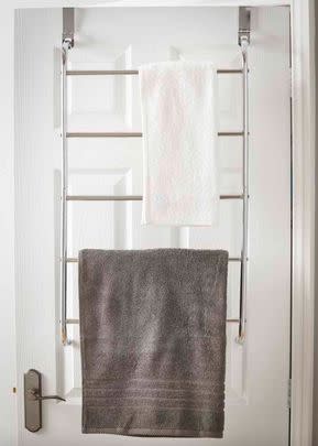 Fit everybody’s towels on this multi-tier rail