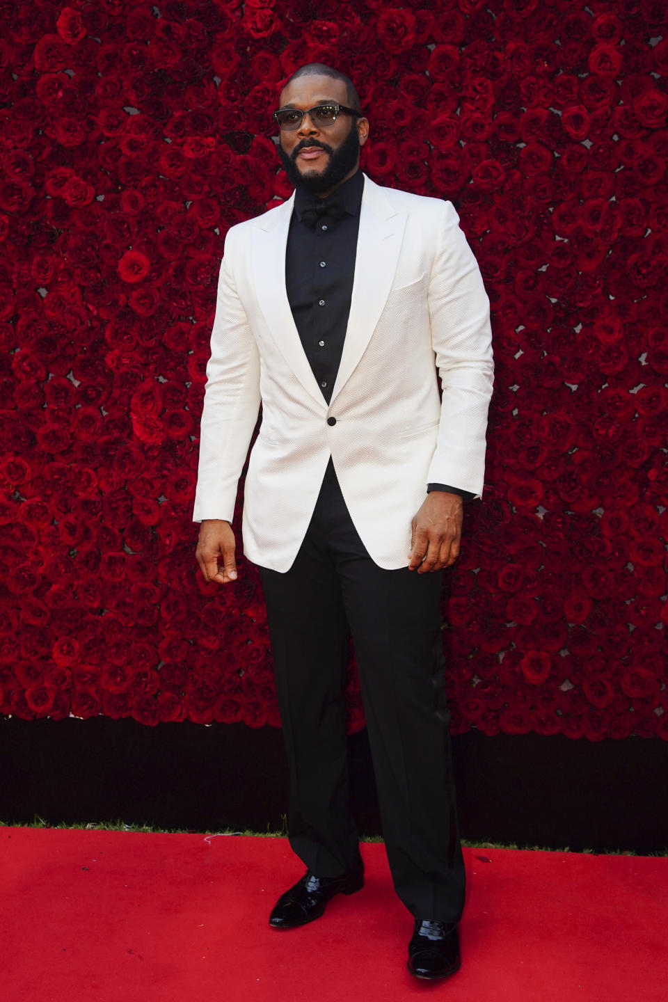 Tyler Perry poses for a photo on the red carpet at the grand opening of Tyler Perry Studios on Saturday, Oct. 5, 2019, in Atlanta. (Photo by Elijah Nouvelage/Invision/AP)