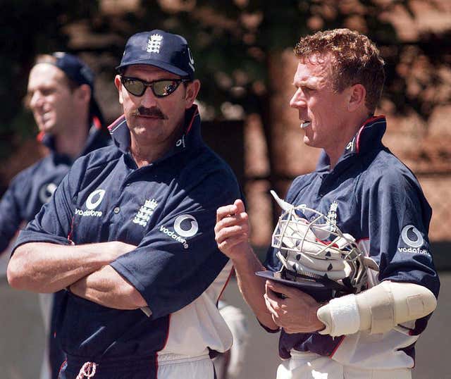 Graham Gooch, left, and Alec Stewart