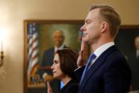 David Holmes and Fiona Hill testify in front of the House Intelligence Committee hearing as part of Trump impeachment inquiry on Capitol Hill in Washington