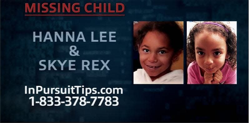 Two local girls, 7-year-old Hanna Lee and 5-year-old Skye Rex, went missing from Waynesboro on March 17, 2020. The case, stretching across multiple cities in the northeastern United States, will be featured in Discovery's "In Pursuit With John Walsh."