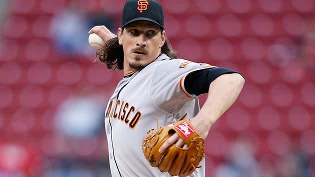 Samardzija on the mound. Image: Getty