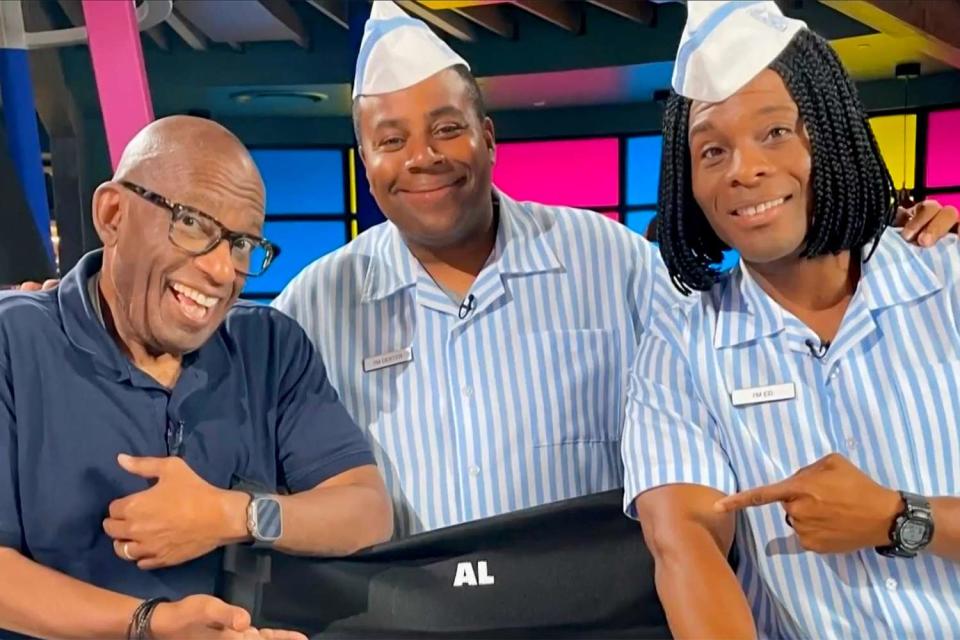 <p>TODAY</p> Al Roker, Kenan Thompson and Kel Mitchell filming <em>Good Burger 2</em>