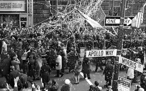 Space fever started in early 1969 with a ticker-tape parade in New York to celebrate the Apollo 8 astronauts – the first to reach the vicinity of the moon - Credit: GETTY IMAGES