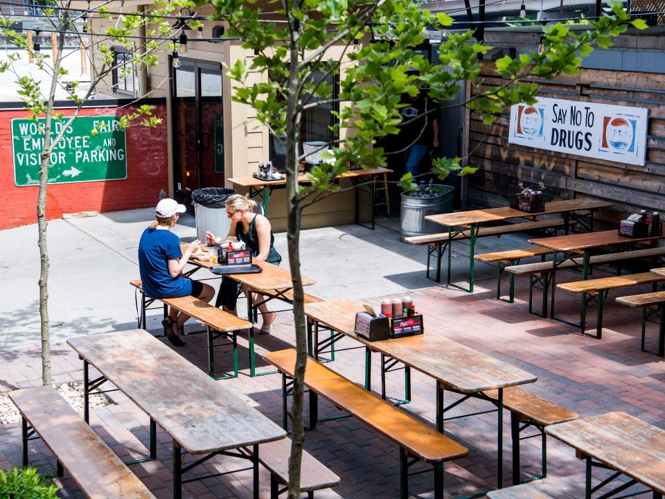 From Sweet P's BBQ: "Located at 410 W. Jackson Ave., Downtown Dive was borne from a love of classic American dive bars and barbecue joints and carries on the tradition of Sweet P’s Southern heritage."