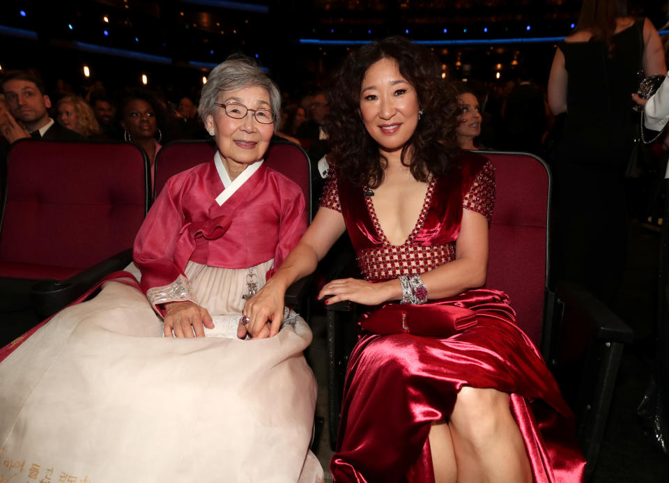 Sandra with her mother