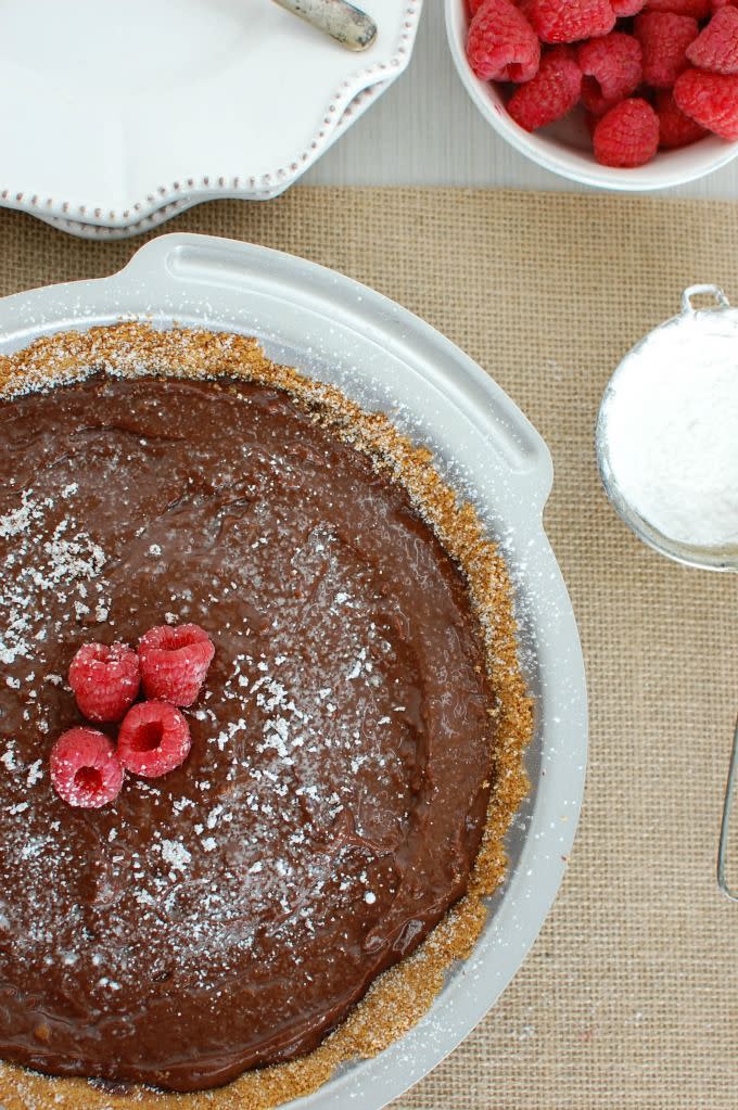 Dark Chocolate Raspberry Pie