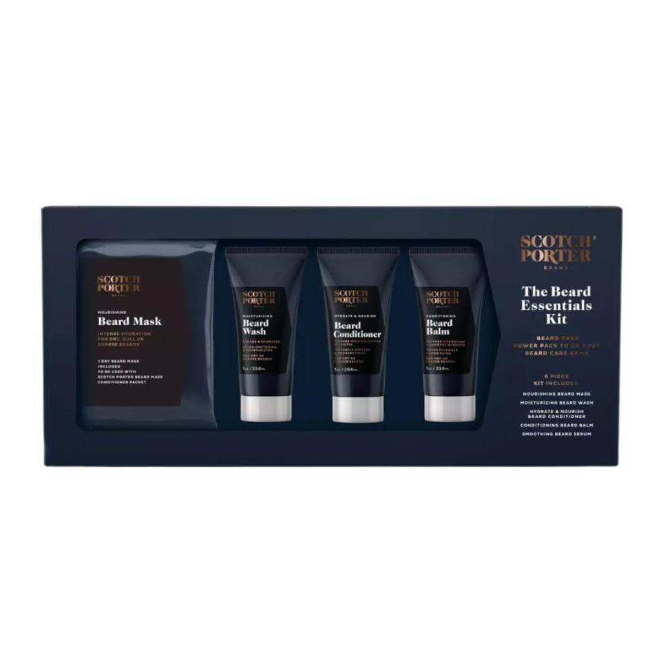 Scotch Porter was founded by Calvin Quallis in 2015 to provide men with clean personal grooming products. Full of all the essentials your loved one needs for a healthy beard, this set makes a great stocking stuffer or under-the-tree gift. It comes with a nourishing beard mask, moisturizing beard wash, restorative leave-in beard conditioner, conditioning beard balm and a smoothing serum.Beard kit: $12 at Scotch PorterShop Scotch Porter