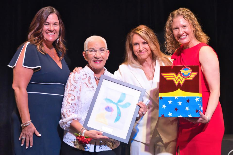 Mary Lockrem poses with honoree Dawn Rashid, Penny Salamida and Heidi Maldoon at Variety – the Children's Charity of the Desert's third annual Women of Wonder awards luncheon on April 19, 2024, in Rancho Mirage, Calif.