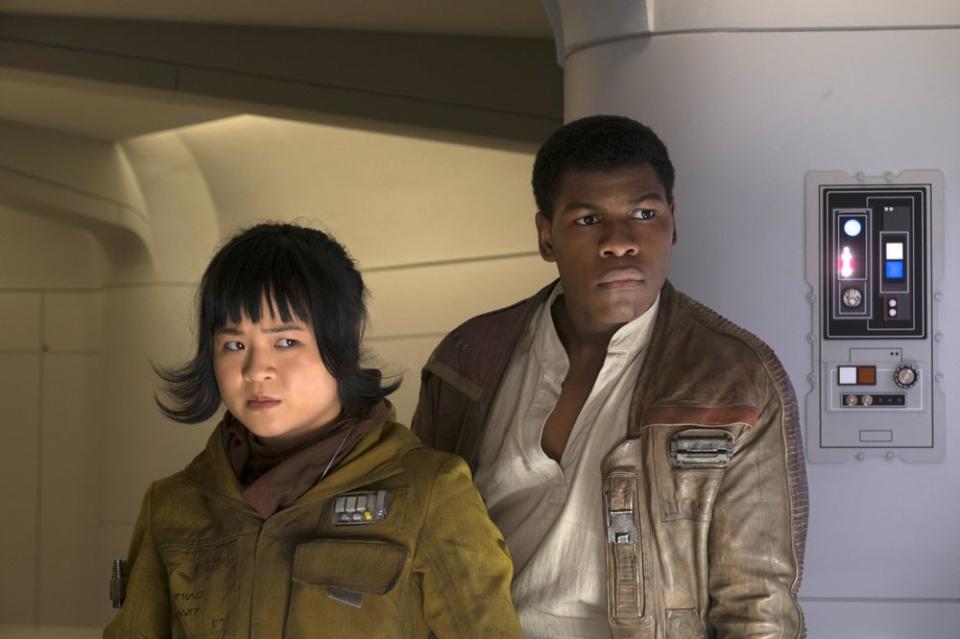 Kelly Marie Tran and John Boyega in 2017's Star Wars: The Last Jedi | David James/©2017 Lucasfilm Ltd.