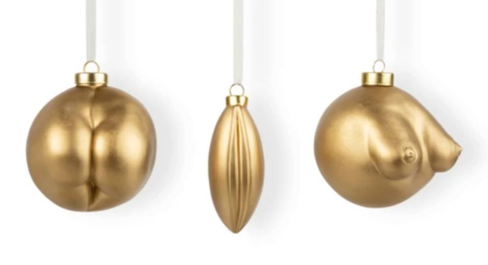 The 'pornaments' come in a set of three (Anissa Kermiche)