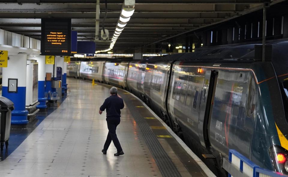 Only around one in five trains are running across the country (Stefan Rousseau/PA) (PA Wire)