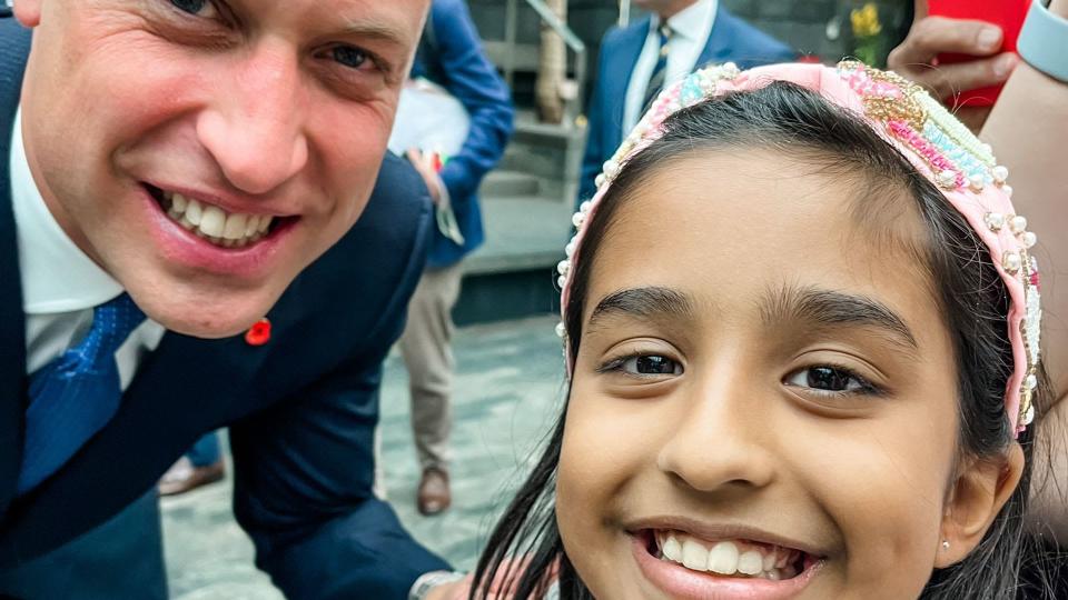 Prince William posing for selfie 