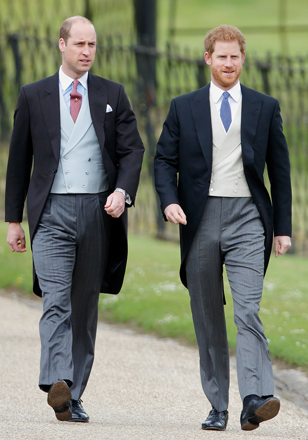 Prince Harry arrived at the wedding alongside his brother, Prince William. Photo: Getty