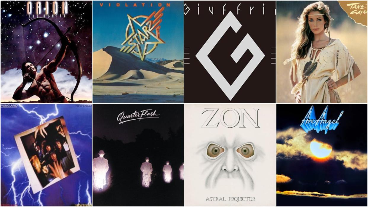  The covers of 10 classic AOR albums. 