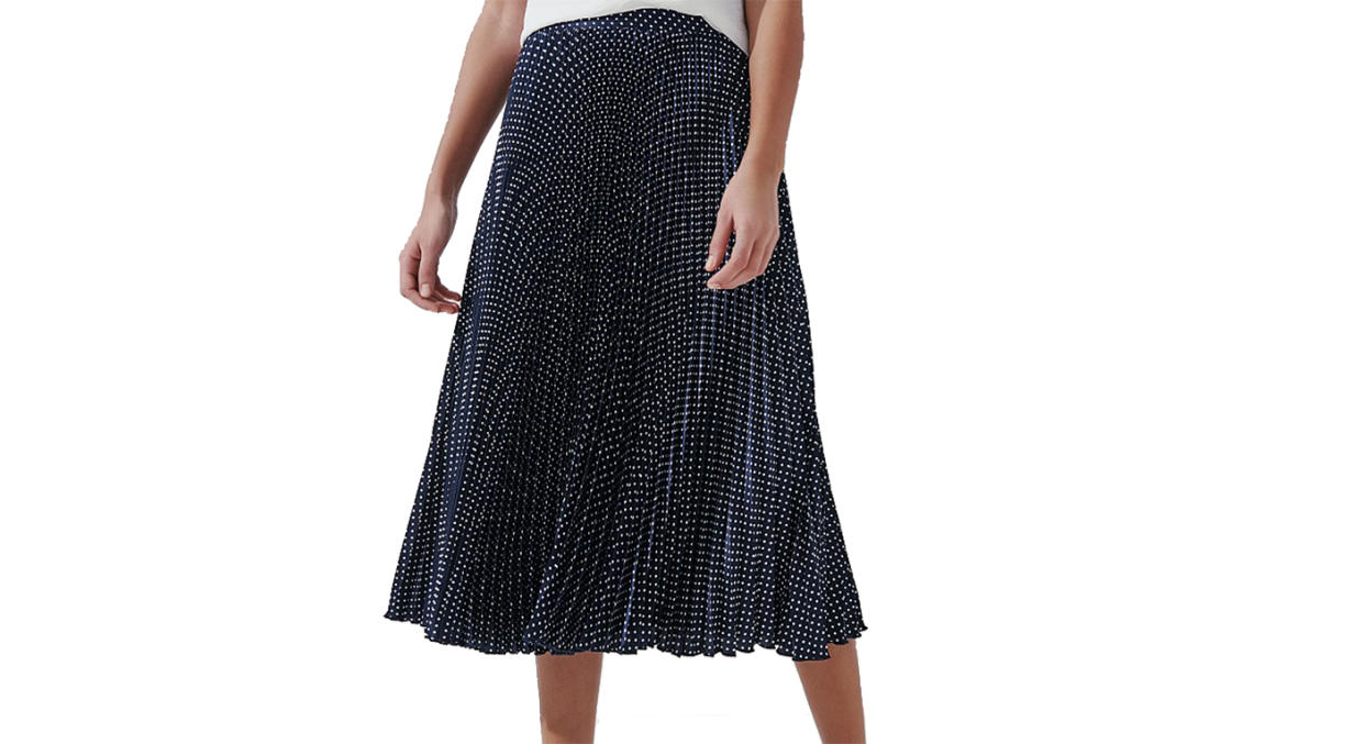 PLEATED SPOT SKIRT