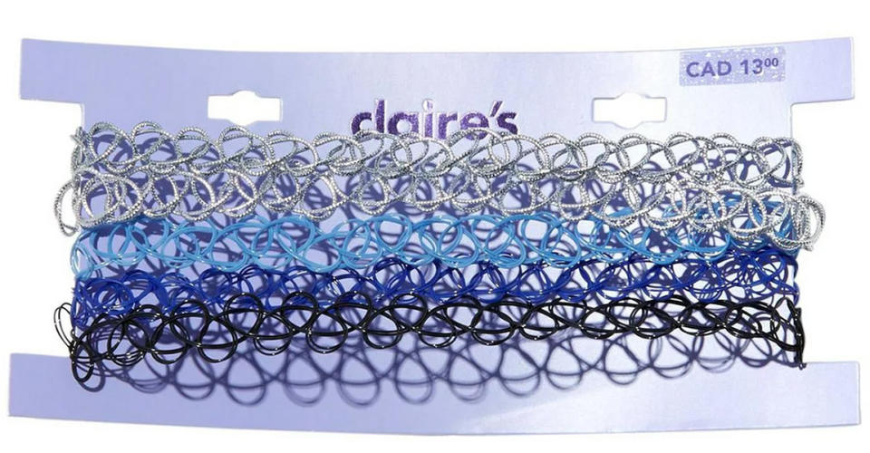 Claire’s Chokers in Blue Wave, 5 Pieces