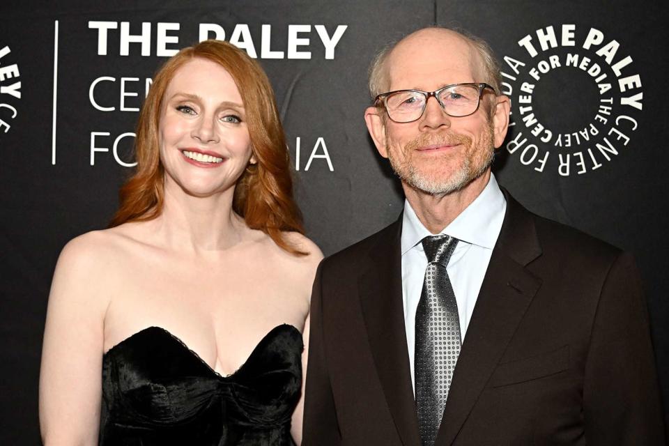 <p>Steven Ferdman/Getty</p> Bryce Dallas Howard and Ron Howard on June 13, 2024