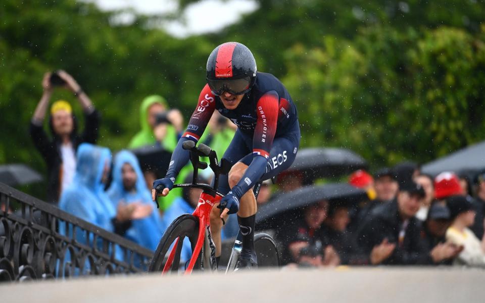 Geraint Thomas of The United Kingdom and Team INEOS Grenadiers sprints during the 109th Tour de France 2022, Stage 1 a 13,2km individual time trial stage from Copenhagen to Copenhagen - GETTY IMAGES