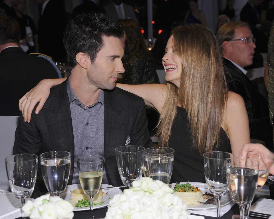 Adam Levine and Behati Prinsloo attend the 2012 GQ Gentlemen's Ball presented by LG, Movado, and Nautica on October 24, 2012 in New York City