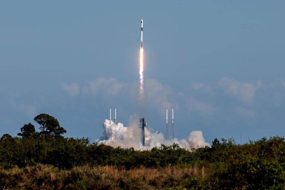 A SpaceX Falcon 9 blasts off from the Cape Canaveral Space Force Station, boosting a Dragon cargo ship into orbit for a flight to deliver supplies to the International Space Station. / Credit: Spaceflight Now