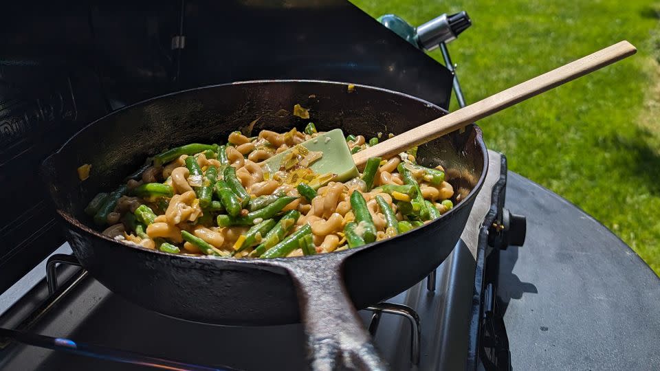 Prepping your ingredients before you head out on the road speeds up cooking time. - Casey Barber