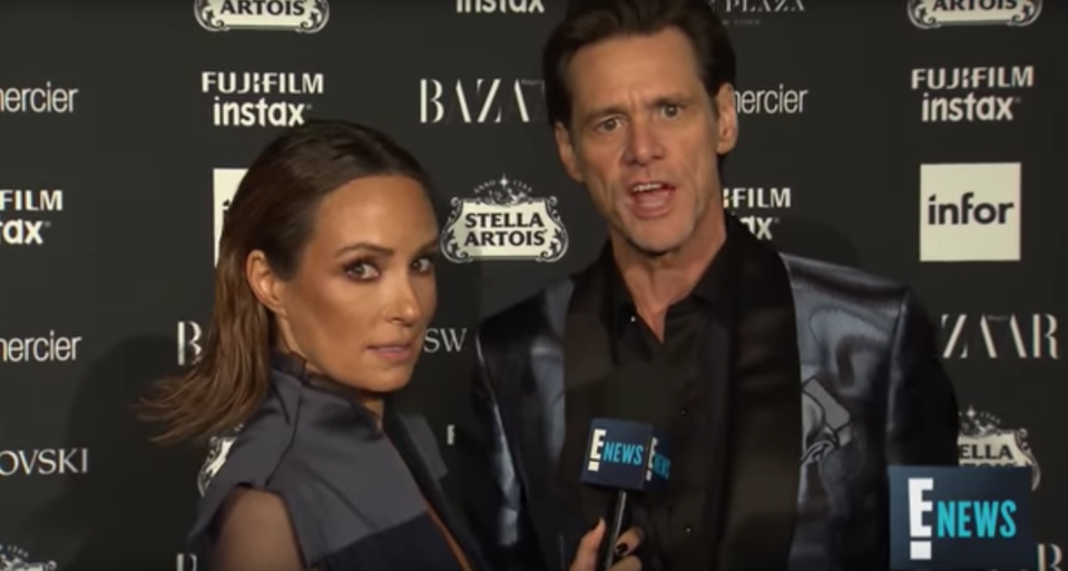 <p>Catt Sadler famously tried really hard to rein in a very philosophical Jim Carrey. "I wanted to find the most meaningless thing that I could come to and join," he <a href="https://www.youtube.com/watch?v=-JmNKGfFj7w" rel="nofollow noopener" target="_blank" data-ylk="slk:said;elm:context_link;itc:0;sec:content-canvas" class="link ">said</a> of his attendance at <em>Harper's Bazaar</em>'s ICONS party. He then proceeded to explain how nothing was real, not even him.</p>