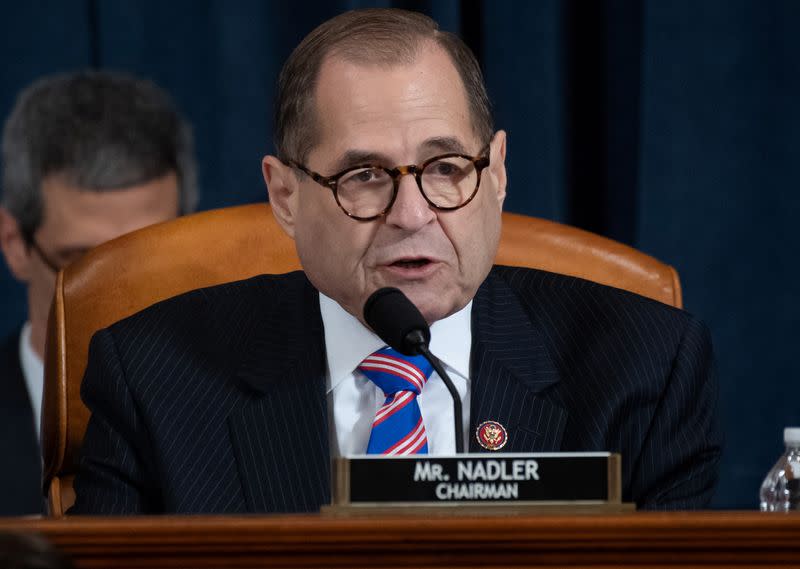 U.S. House Judiciary Committee Chairman Jerrold Nadler (D-NY) speaks during a House Judiciary Committee hearing on the impeachment Inquiry into U.S. President Donald Trump on Capitol Hill in Washington