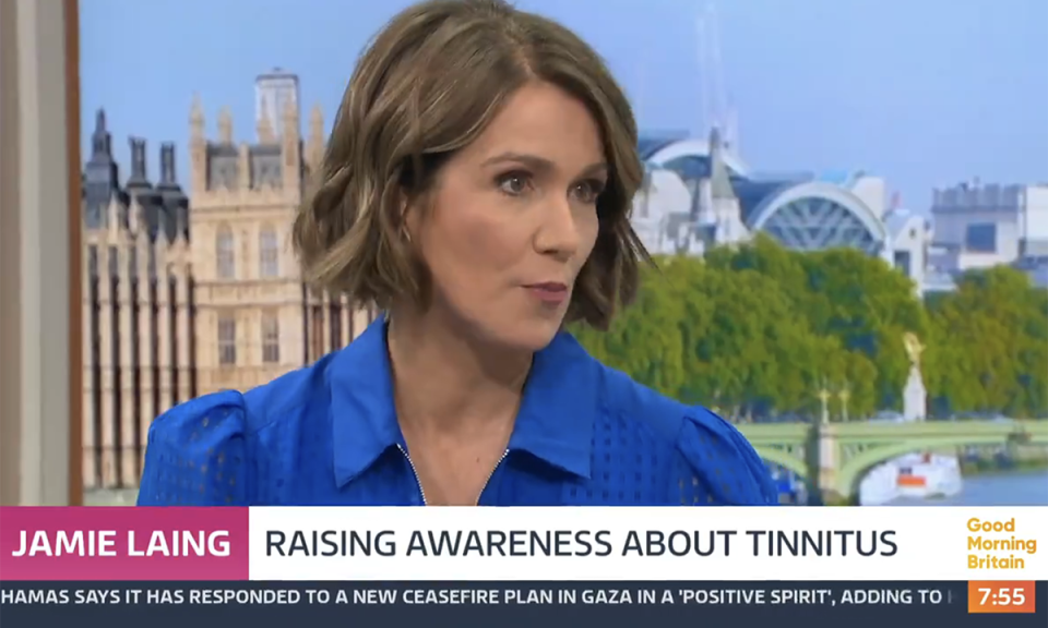 Susanna Reid also struggles with tinnitus. (ITV screengrab)