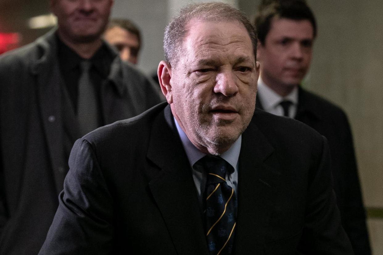 Harvey Weinstein arrives for the continuation of this trial on 24 January 2020 in New York City: Jeenah Moon/Getty Images