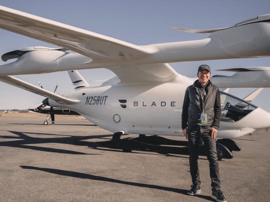 Blade CEO Rob Wiesenthal with ALIA-250.