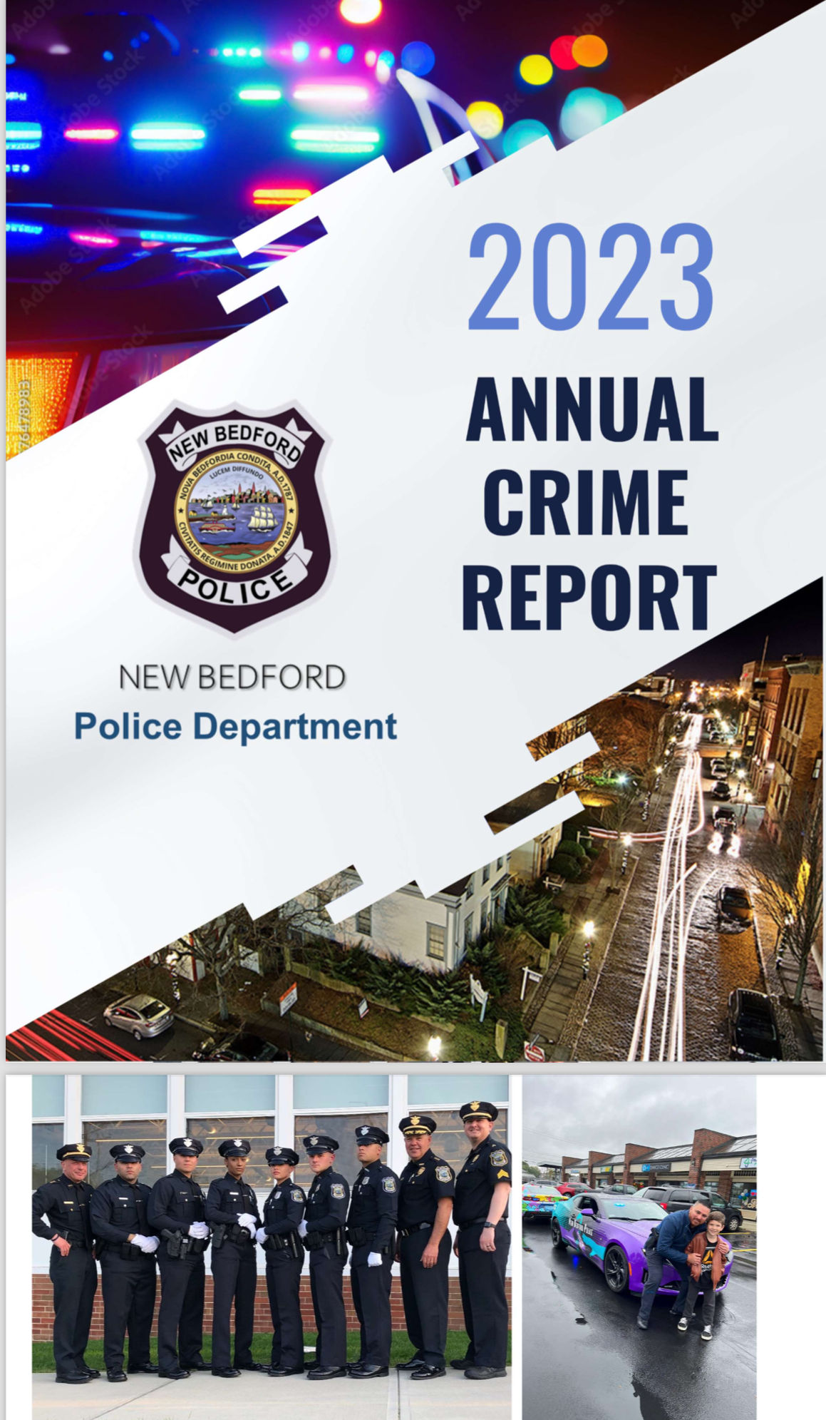 The report provides the numbers in various categories from each of the past five years. Categories range from arsons to traffic stops to domestic assaults to fatal overdoses.