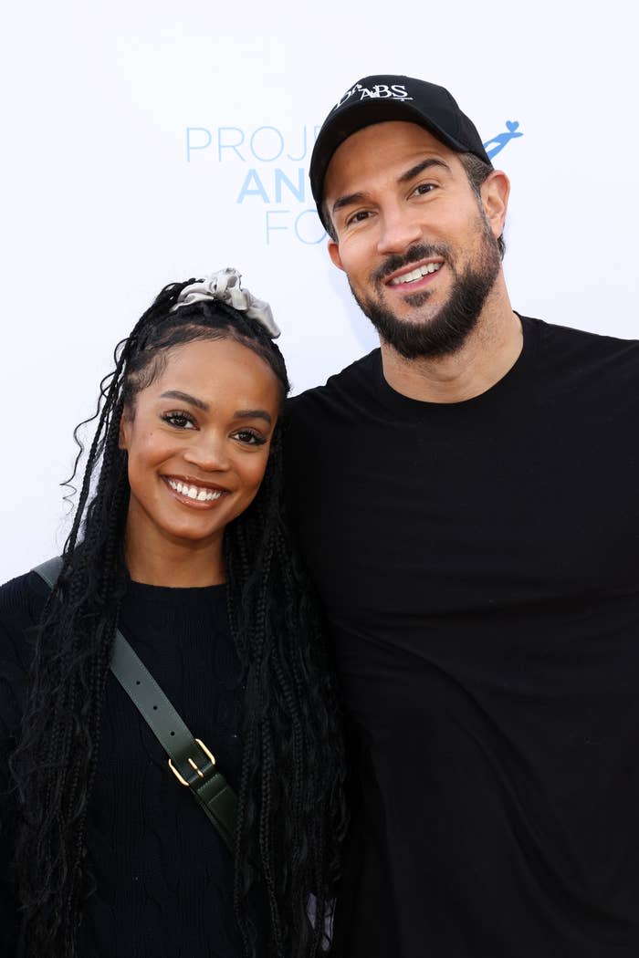 Closeup of Rachel Lindsay and Bryan Abasolo